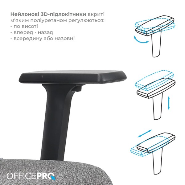 Фото - Крісло офісне OfficePro Fusion OC577G Gray